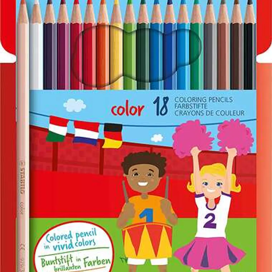 Stabilo Color Pack con 18 Lapices de Colores - Mina de 2.5mm - Ideal para el Colegio - Colores Surtidos 1