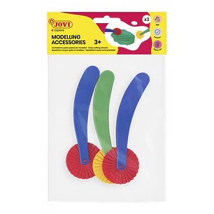 Jovi Modelling Complements Bolsa con 3 Rodillos Cortadores - Ruedas de Corte Diferentes Formas - Ideal para Manualidades - Facil de Usar - Alta Durabi