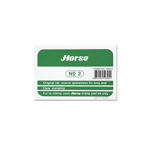 Horse Tampon Metalico Nº2 - Facil de Recargar - Resistente y Duradero - Color Verde