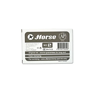 Horse Tampon Metalico Nº2 - Facil de Recargar - Resistente y Duradero - Color Negro