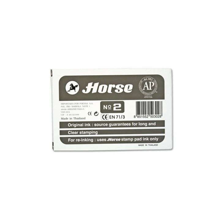 Horse Tampon Metalico Nº2 - Facil de Recargar - Resistente y Duradero - Color Negro 1