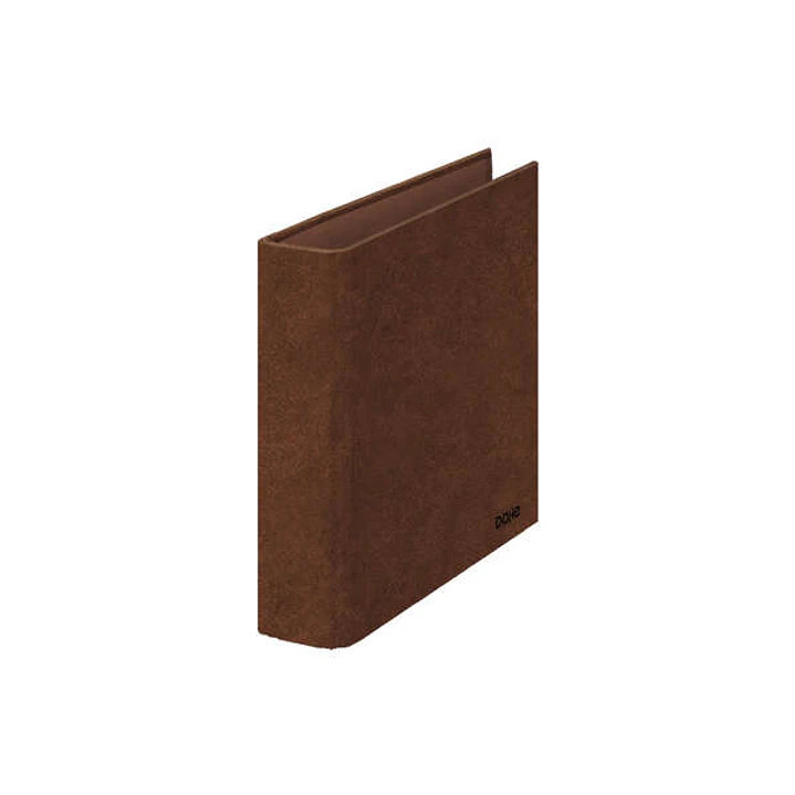 Dohe Carpeta de 2 Anillas Mixtas 40mm Cuarto - Carton Forrado - Papel Impreso y Plastificado - Color Cuero 1