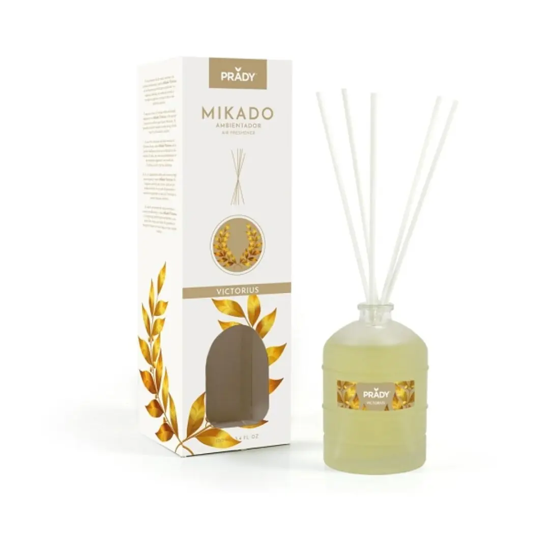 Prady Ambientador Mikado Victorius - Frasco de Cristal 100 ml y Varitas Difusoras 1