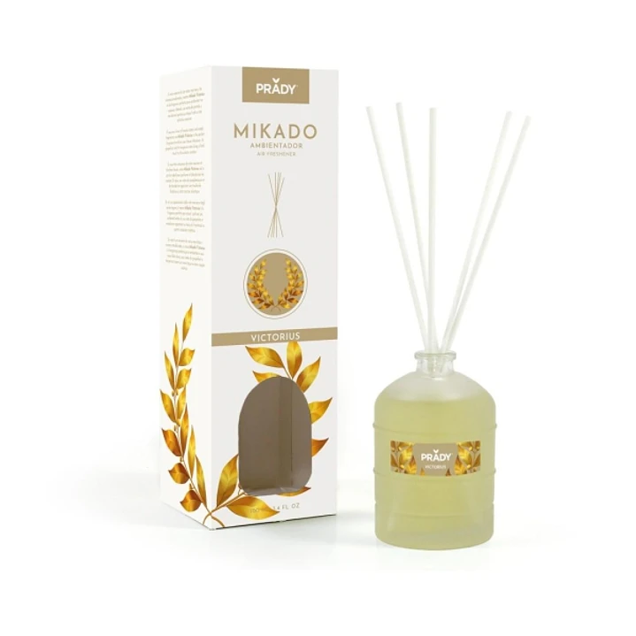 Prady Ambientador Mikado Victorius - Frasco de Cristal 100 ml y Varitas Difusoras 1