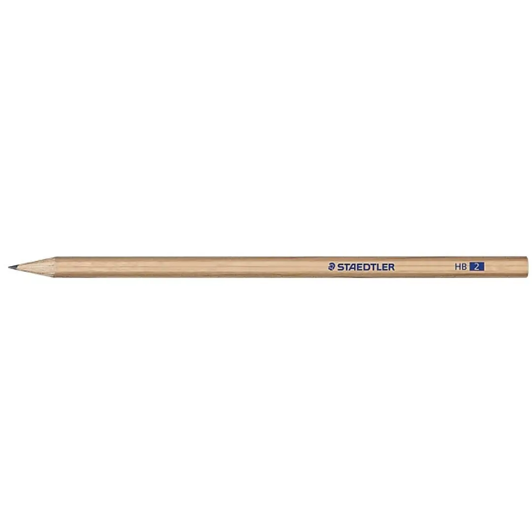 Staedtler Noris Natural 130 Lapiz de Grafito Hexagonal HB - Madera Certificada FSC - Cuerpo de Color Madera Natural 1