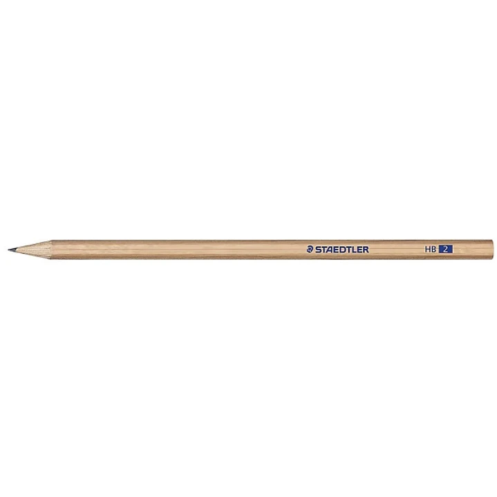 Staedtler Noris Natural 130 Lapiz de Grafito Hexagonal HB - Madera Certificada FSC - Cuerpo de Color Madera Natural 1