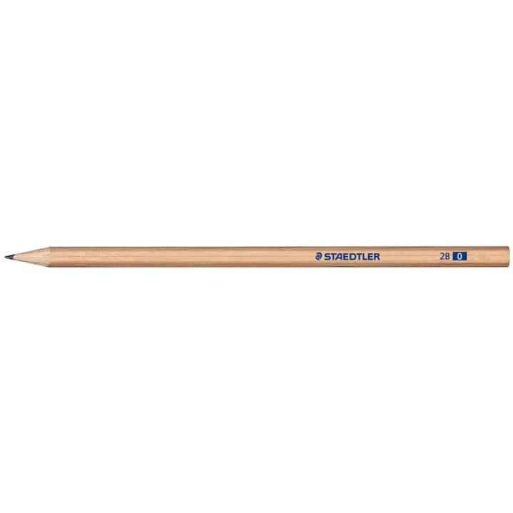 Staedtler Noris Natural 130 Lapiz de Grafito Hexagonal 2B - Madera Certificada FSC - Cuerpo de Color Madera Natural 1
