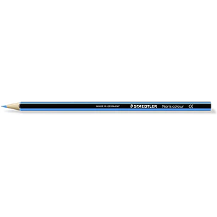 Staedtler Noris Colour 185 Lapiz Hexagonal de Color - Resistencia a la Rotura - Material Wopex - Color Azul Claro