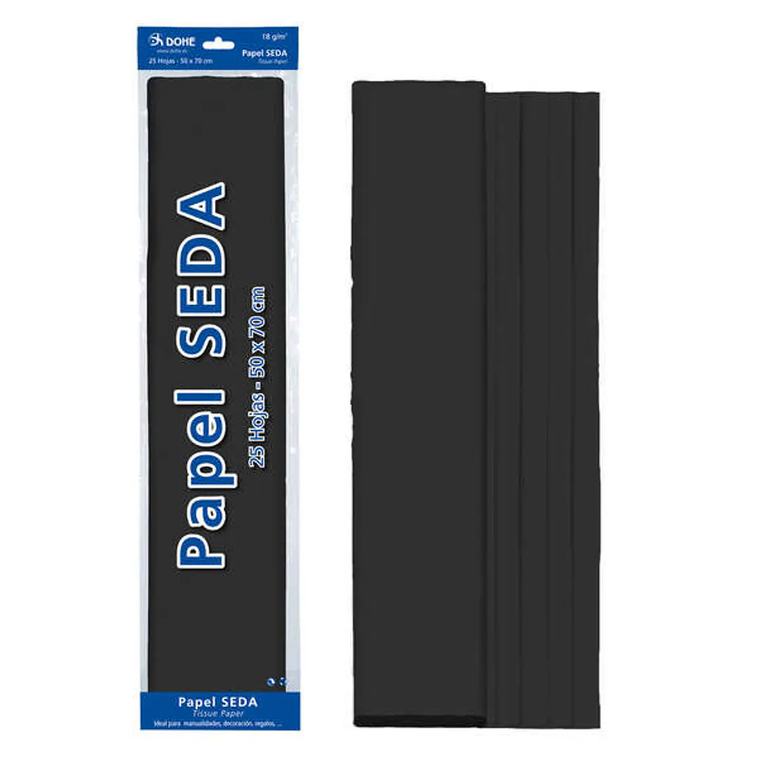 Dohe Papel Seda de 18g - 50x70cm - Ideal para Manualidades y Decoracion - Se Sirve en Bolsas de 25 Hojas 1