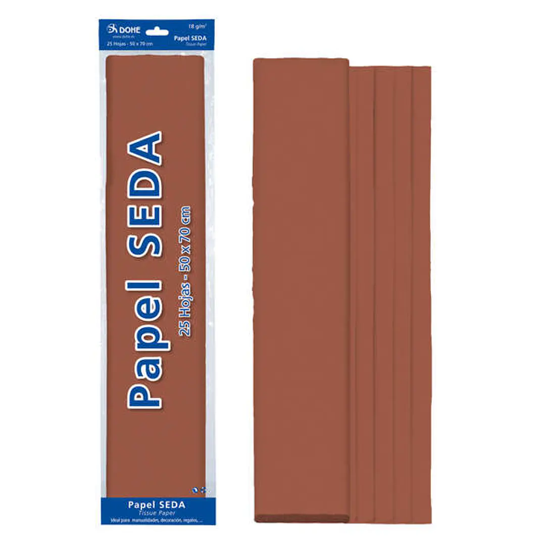 Dohe Papel Seda de 18g - 50x70cm - Ideal para Manualidades y Decoracion - Se Sirve en Bolsas de 25 Hojas 1