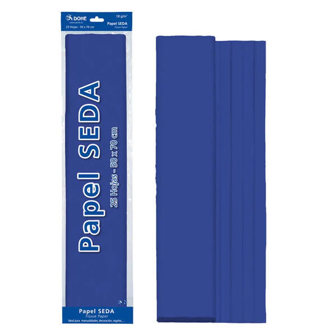 Dohe Papel Seda de 18g - 50x70cm - Ideal para Manualidades y Decoracion - Se Sirve en Bolsas de 25 Hojas 1