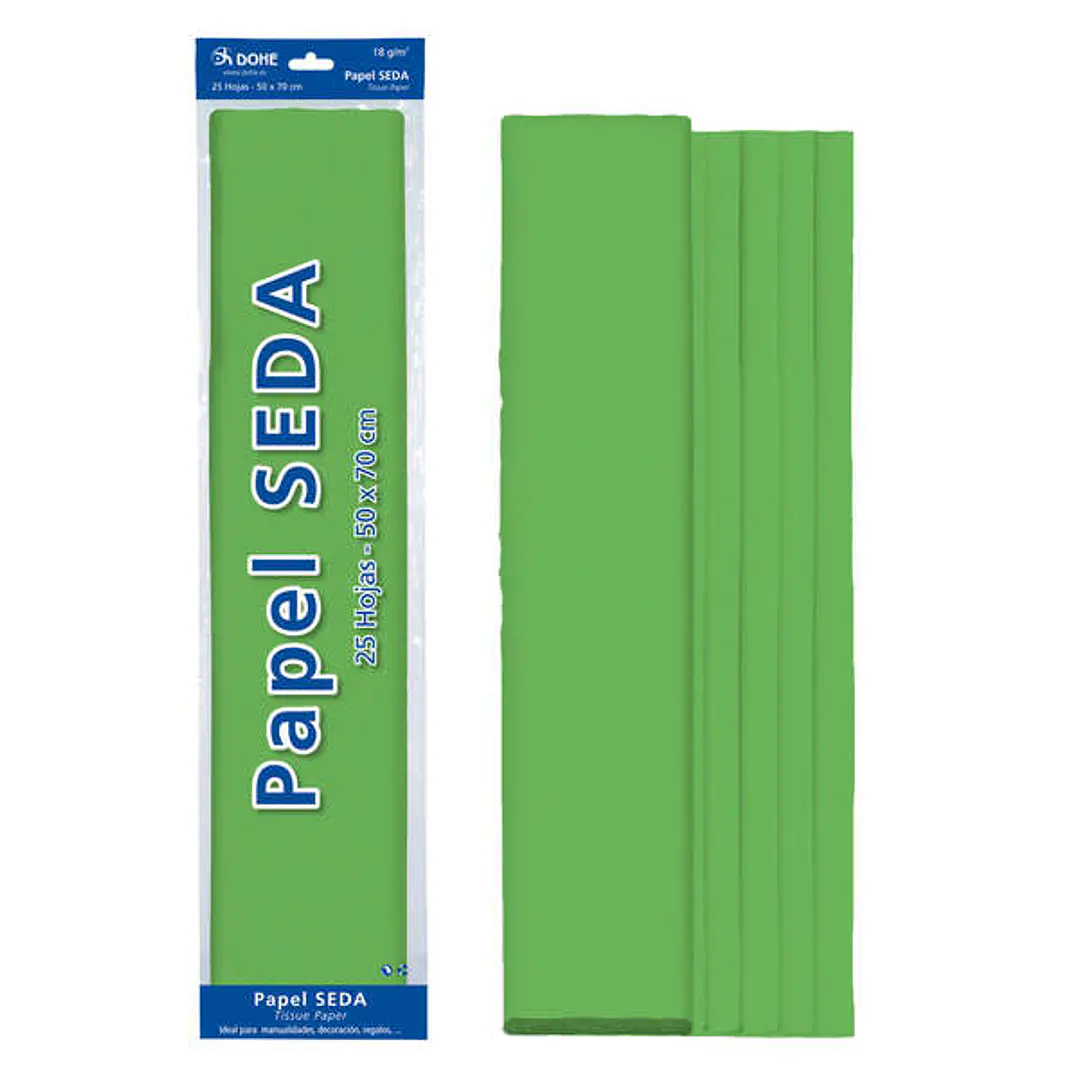 Dohe Papel Seda de 18g - 50x70cm - Ideal para Manualidades y Decoracion - Se Sirve en Bolsas de 25 Hojas 1