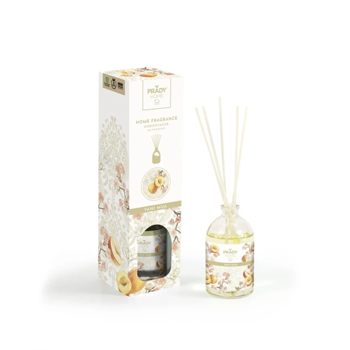 Prady Ambientador Mikado Yani Mua - Frasco de Cristal 100 ml y Varitas Difusoras 1