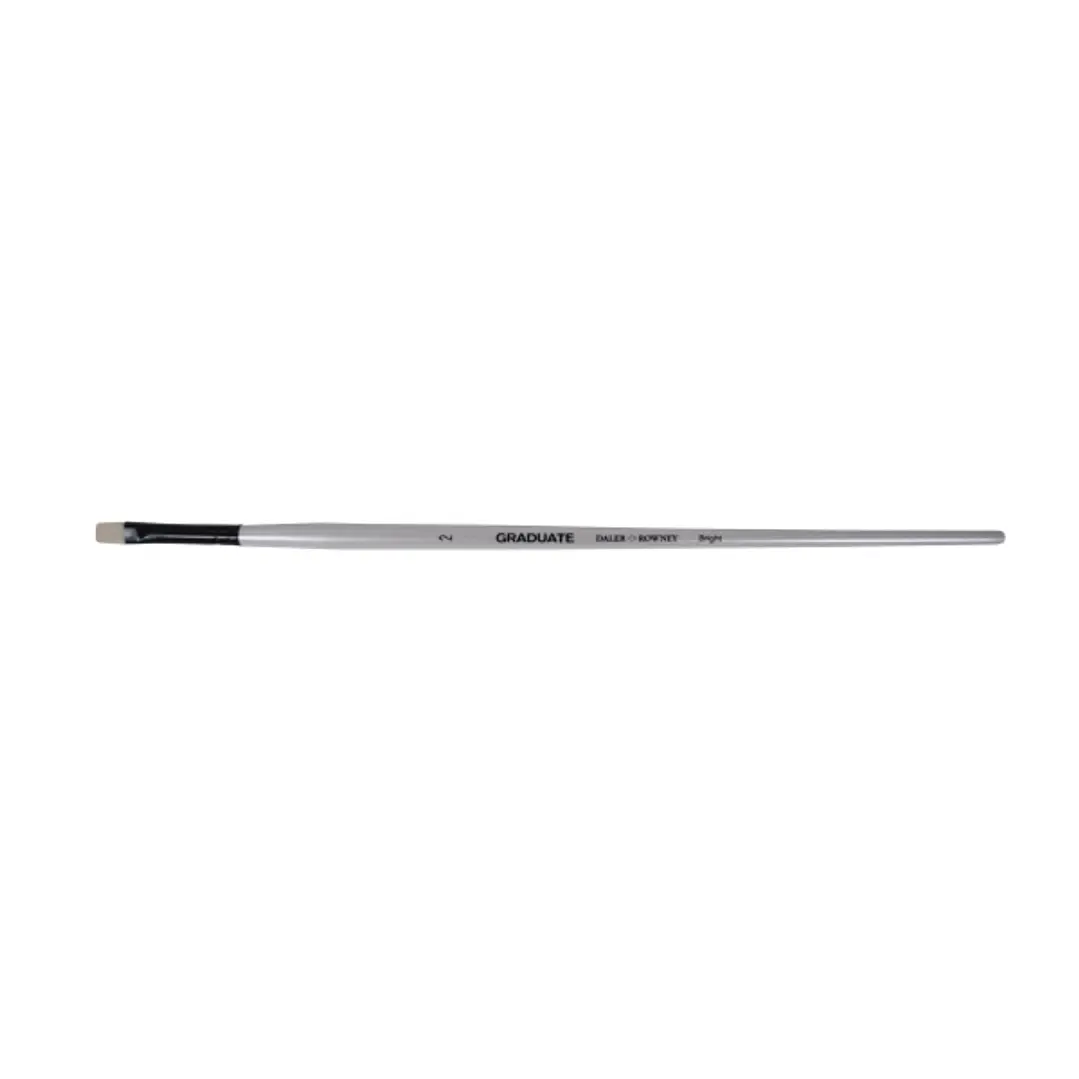 Daler Rowney Graduate Pincel para Oleo - Pelo de Cerda Natural - Mango Largo - Bright - N° 2 1