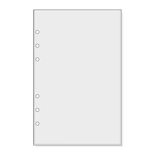 Finocam R565 Pack de 6 Fundas para Agendas Open - Transparentes - Formato 500 - 120x2x182mm - PVC - Color Gris Claro