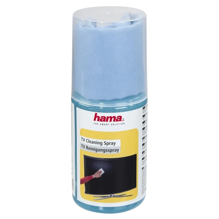 Hama TV Cleaning Spray Limpiador de Pantallas - Capacidad 200ml - Bayeta de Microfibra - Color Azul 1
