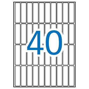 Apli Etiquetas A5 Blancas 13.0 x 50.0mm 15 Hojas