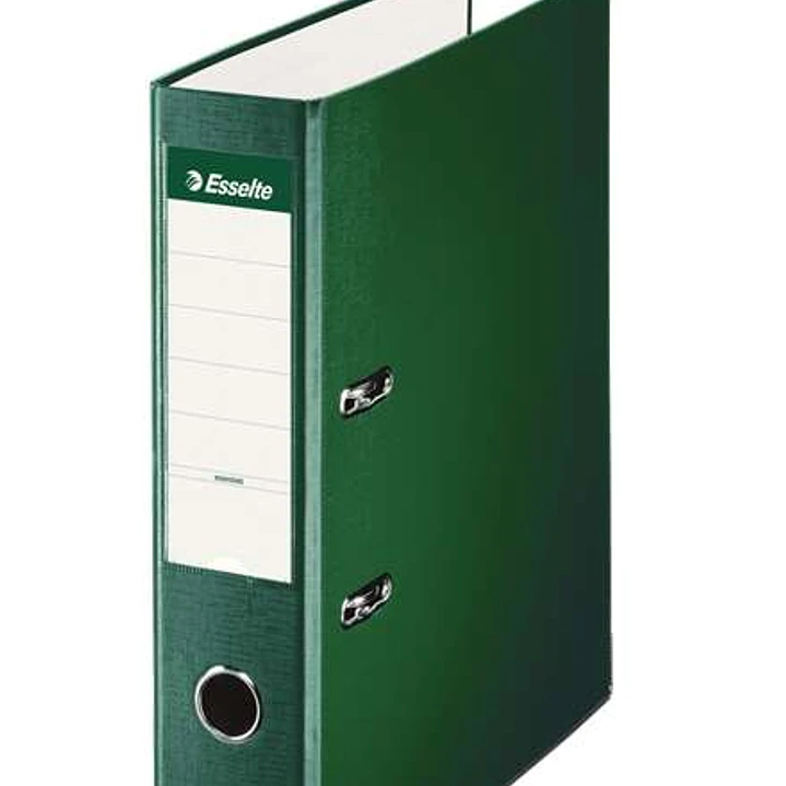 Esselte Archivador de Palanca Formato Folio - Lomo 75mm - Capacidad para 500 Hojas - Color Verde 1