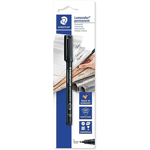 Staedtler Lumocolor 318 Rotulador Permanente - Trazo de 0.6mm Aprox - Secado Rapido - Color Negro