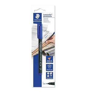 Staedtler Lumocolor 318 Rotulador Permanente - Trazo de 0.6mm Aprox - Secado Rapido - Color Azul