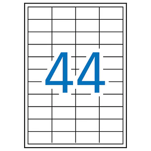 Apli Etiquetas Blancas Permanentes 48.5 x 25.4mm 10 Hojas