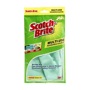 Scotch-Brite Ultra-Sensitive Guantes Multiuso - Talla Grande - Perfumados - Color Turquesa