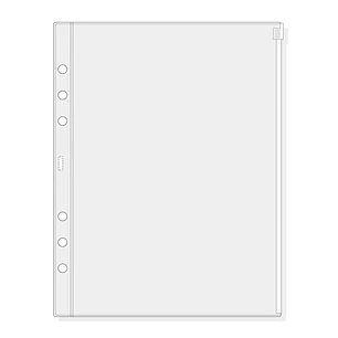 Finocam R1071 Funda para Agendas Open - Cierre de Cremallera - Formato 1000 - 167x2x217mm - PVC - Color Gris Claro