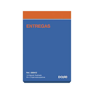 Dohe Talonario de Entregas - Cuarto Natural - 50x2 Hojas Autocopiativas - Duplicado