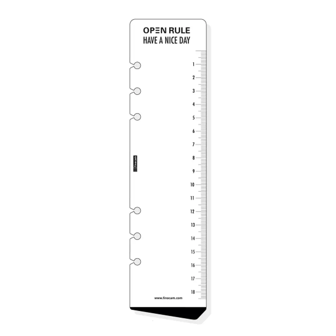 Finocam R1059 Regla para Agendas Open - Formato 1000 - 57x224mm - Color Blanco 1