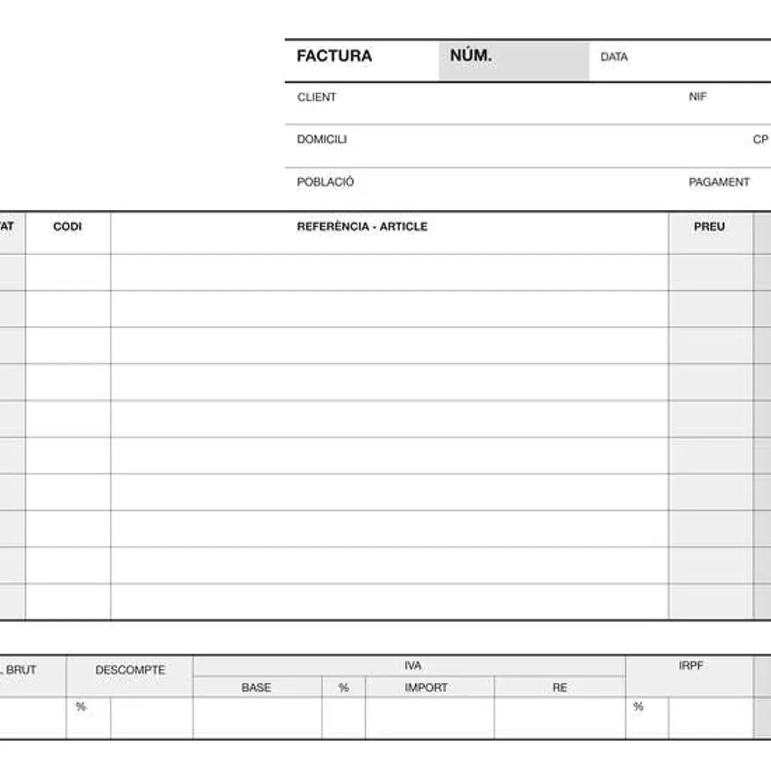 Apli Talonario Factura 1/4 Apaisado Duplicado A-64 - Papel Autocopiativo - Numeracion Secuencial - 50 Juegos por Talonario - Blanco y Amarillo 1