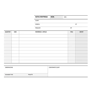 Apli Talonario Entrega 1/4 Apaisado Duplicado A-49 - Formato Apaisado - Duplicado - Numeracion Secuencial - Papel Autocopiativo - Color Blanco