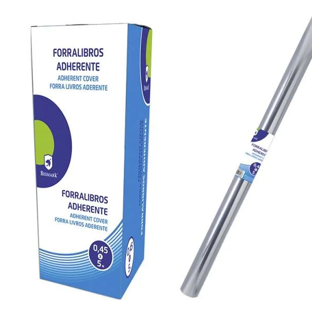 Bismark Forralibros Adherente PVC 5mx45cm - Forro de Plastico Adherente - Transparente 1