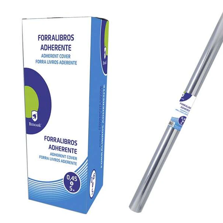 Bismark Forralibros Adherente PVC 5mx45cm - Forro de Plastico Adherente - Transparente 1
