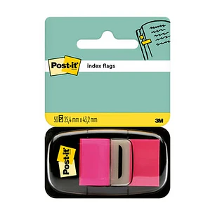 Post-it Index Dispensador con 50 Marcadores Reposicionables 25.4 x 43.2mm - Adherencia Firme - Para Marcar, Señalar o Destacar Informacion - 710006256