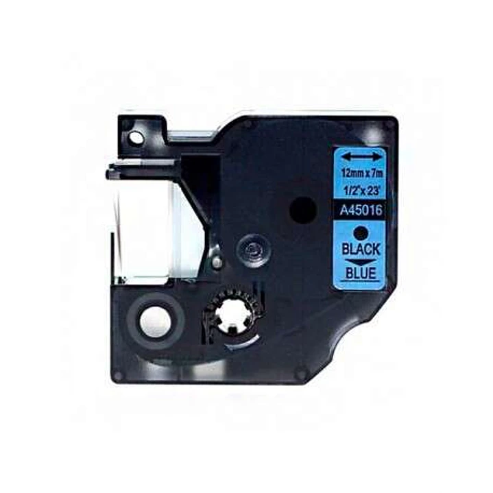 Dymo D1 45016 Cinta de Etiquetas Generica para Rotuladora - Texto negro sobre fondo azul - Ancho 12mm x 7 metros - Reemplaza S0720560 1