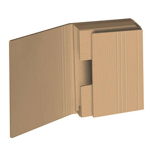 Dohe Estuche de Envio Automontable de Embalaje - Carton Marron de Canal - Solapas Ajustables - Multiples Pliegues para Adaptar Tamaño - Resistente y P