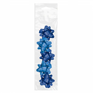 Dohe Chic Pack de 5 Lazos para Regalo - Forma de Estrella - Tamaño 5.6cm - Color Azul