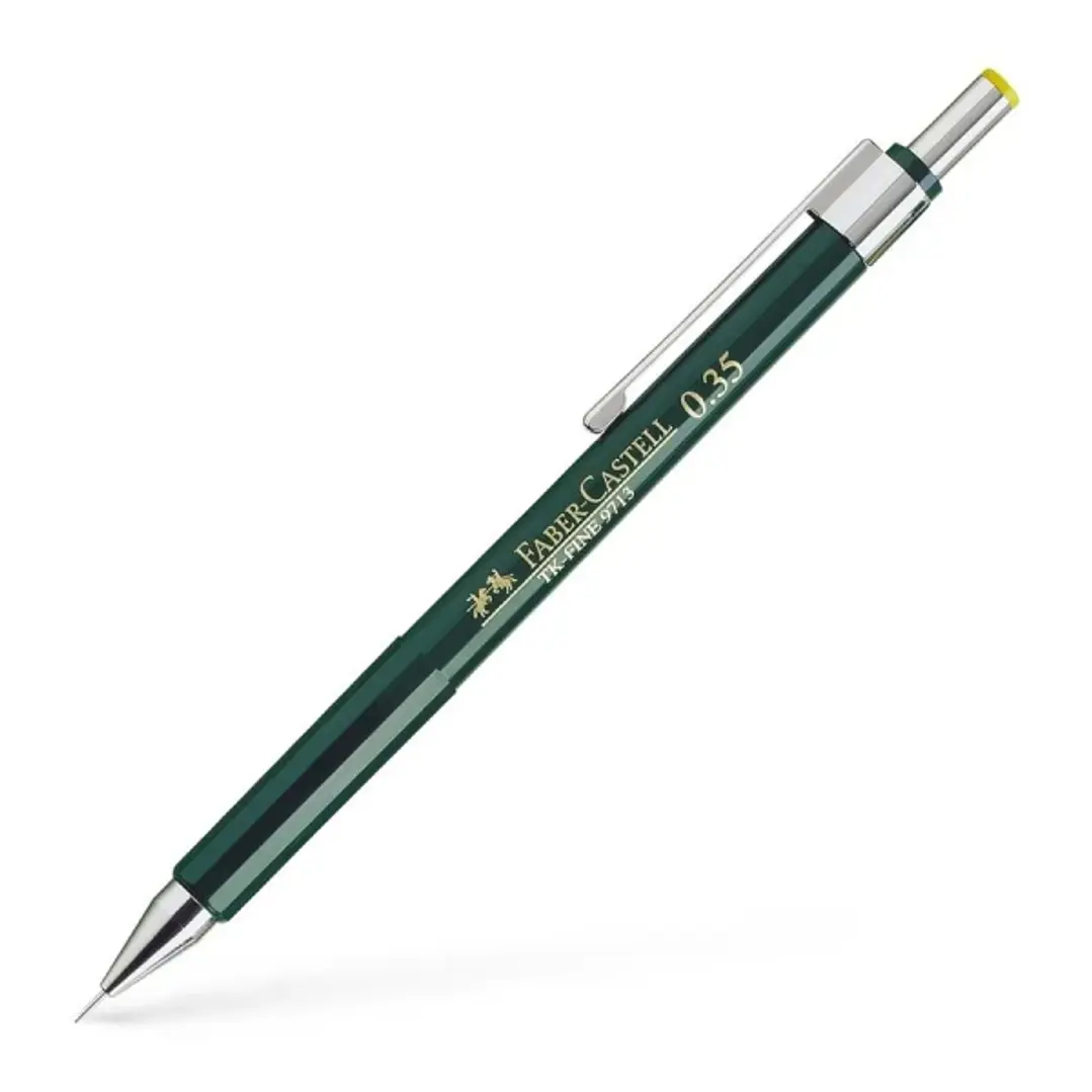 Faber-Castell TK-Fine 9713 Portaminas - Mina HB - Trazo 0.35mm - Goma de Borra Integrada 1
