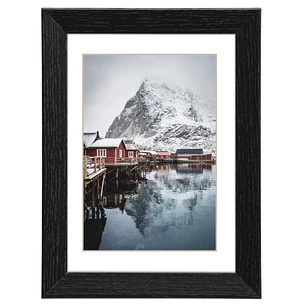 Hama Oslo Marco de Fotos 10x15cm - Madera - Madera MDF - 13.1x17.6x1.8cm - Color Negro