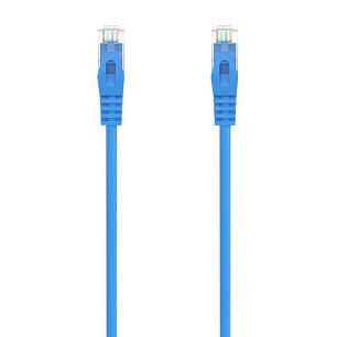 Aisens Cable de Red Latiguillo RJ45 LSZH Cat.6A 500 MHZ UTP AWG24 - 3m - Libre de Halogenos - 10 Gigabit/s - Color Azul