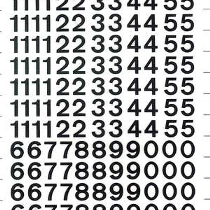 Apli Numeros Transferibles - 8mm - Facil Aplicacion - Negros Intensos - 204 Caracteres - Negro 1
