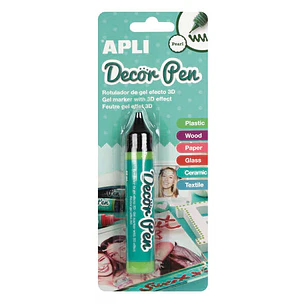 Apli Rotulador de Gel 3D con Acabado Perlado - 25ml - Ideal para Decorar Plastico, Madera, Papel, Cristal, Ceramica o Textil - Personalizacion Facil y