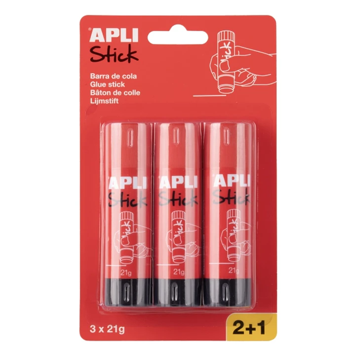 Apli Pack con 3 Barras de Pegamento 21g - Facil Aplicacion - Secado Rapido - Transparente 1