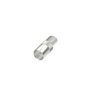 Hama Essential Adaptador de Conector F Hembra a Coaxial Macho - Color Plata