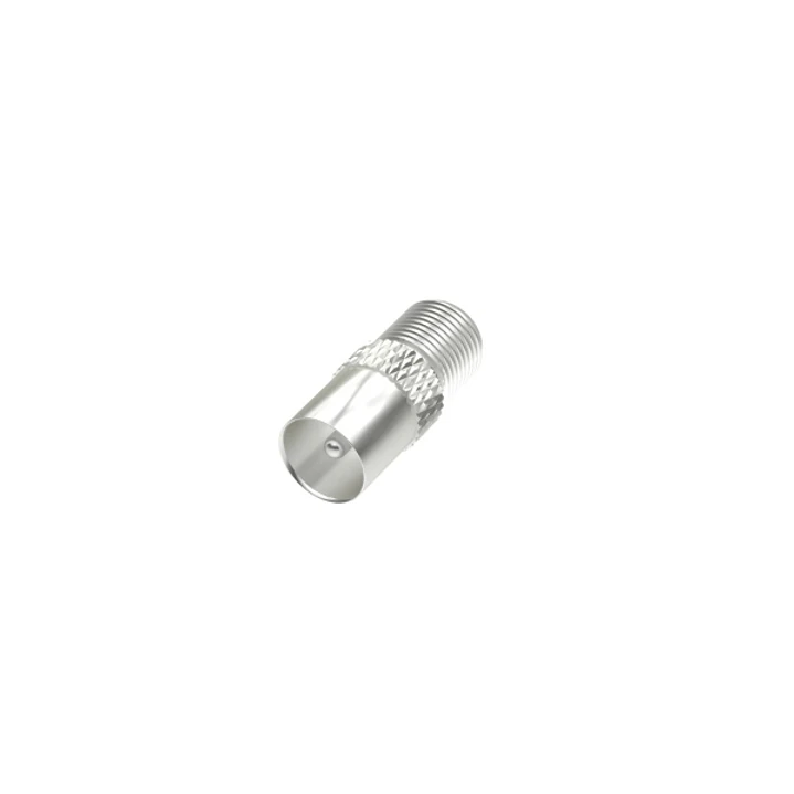 Hama Essential Adaptador de Conector F Hembra a Coaxial Macho - Color Plata 1