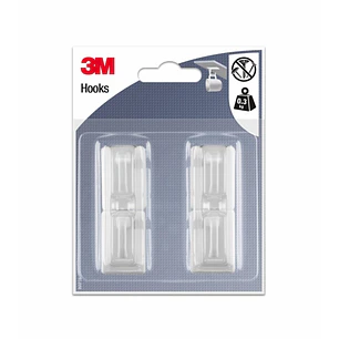 3M Pack de 4 Ganchos Adhesivos para Tazas - Soporta hasta 0.3kg - Color Transparente