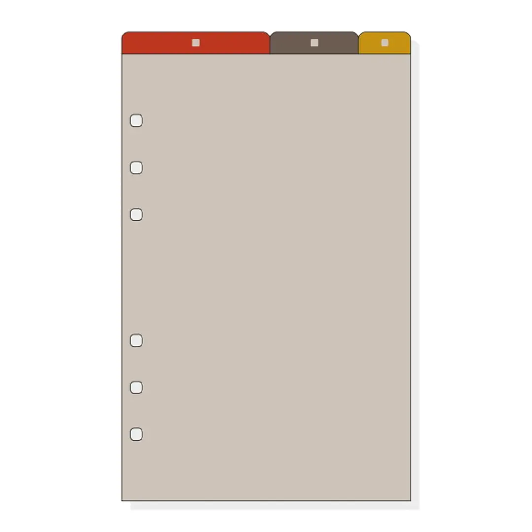 Finocam R562 Separadores Superiores para Agendas Open - 3 Solapas - Formato 500 - 117x2x194mm - PVC - Color Marron 1