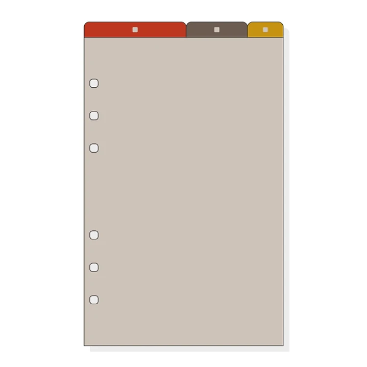Finocam R562 Separadores Superiores para Agendas Open - 3 Solapas - Formato 500 - 117x2x194mm - PVC - Color Marron 1