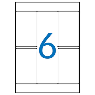 Apli Etiquetas A5 Blancas 49.0 x 82.0mm 15 Hojas