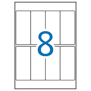 Apli Etiquetas A5 Blancas 36.0 x 82.0mm 15 Hojas